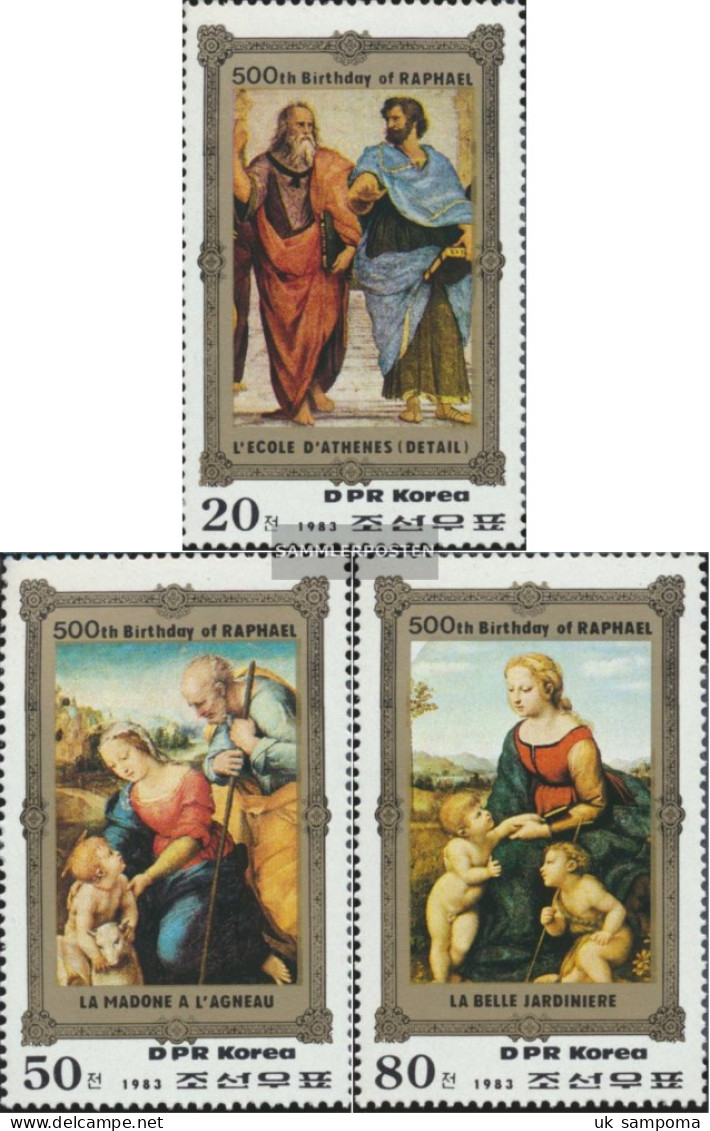 North-Korea 2341A-2343A (complete Issue) Unmounted Mint / Never Hinged 1983 500. Birthday Of Raphael - Corée Du Nord