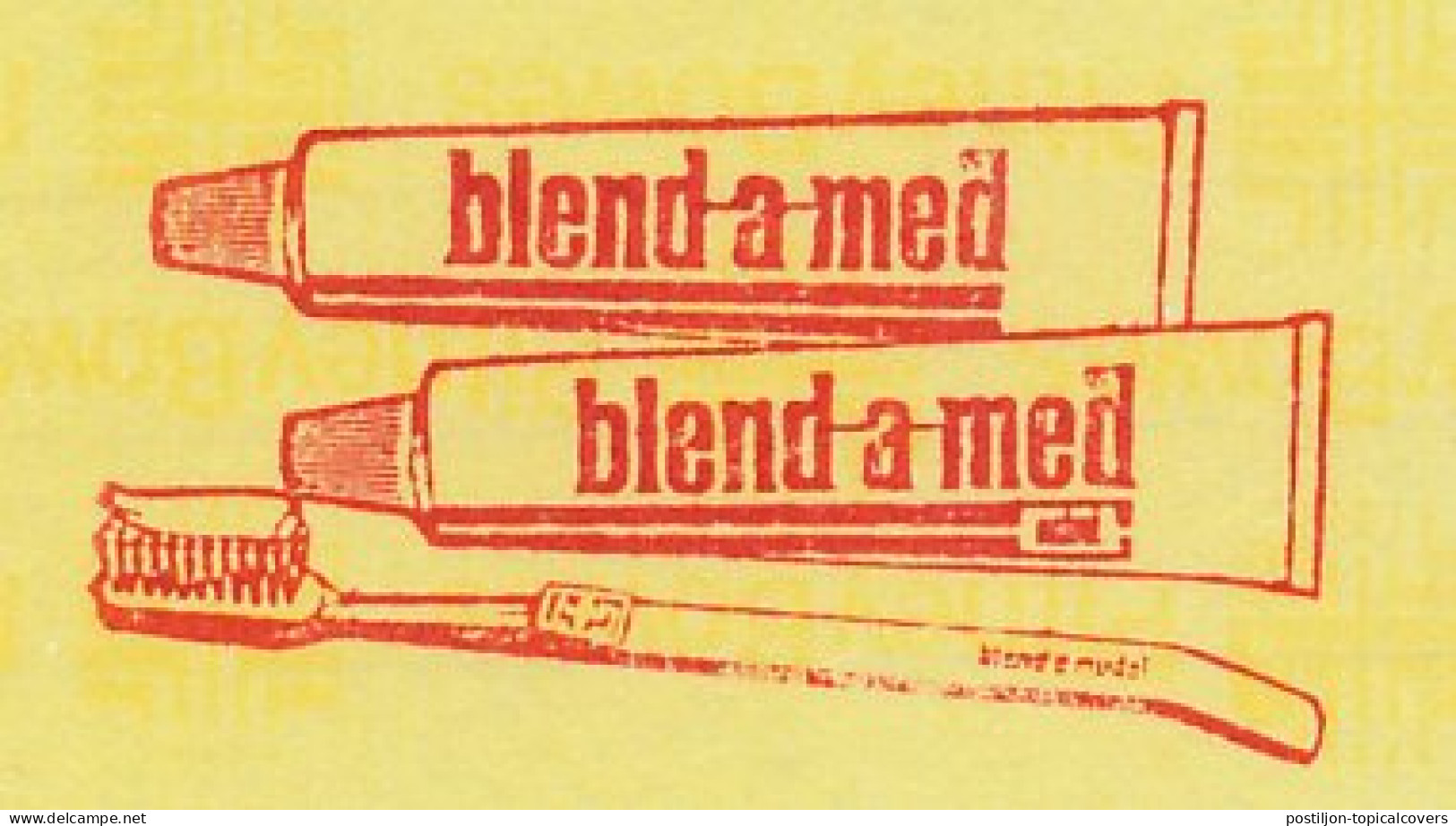 Meter Proof / Test Strip Netherlands 1982 Toothpaste - Toothbrush - Blend A Med - Medicine