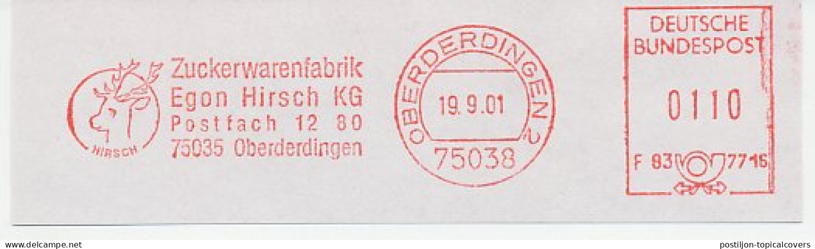 Meter Cut Germany 2001 Deer - Stag - Autres & Non Classés