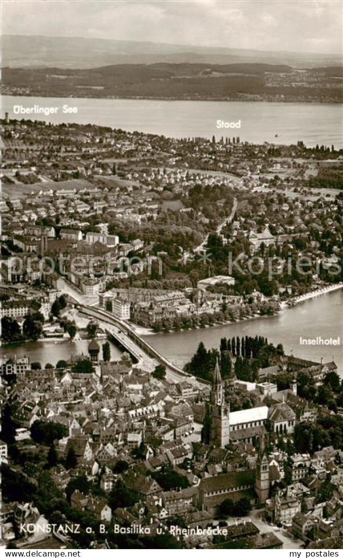 73797355 Konstanz Bodensee Fliegeraufnahme Mit Basilika Rheinbruecke Ueberlinger - Konstanz