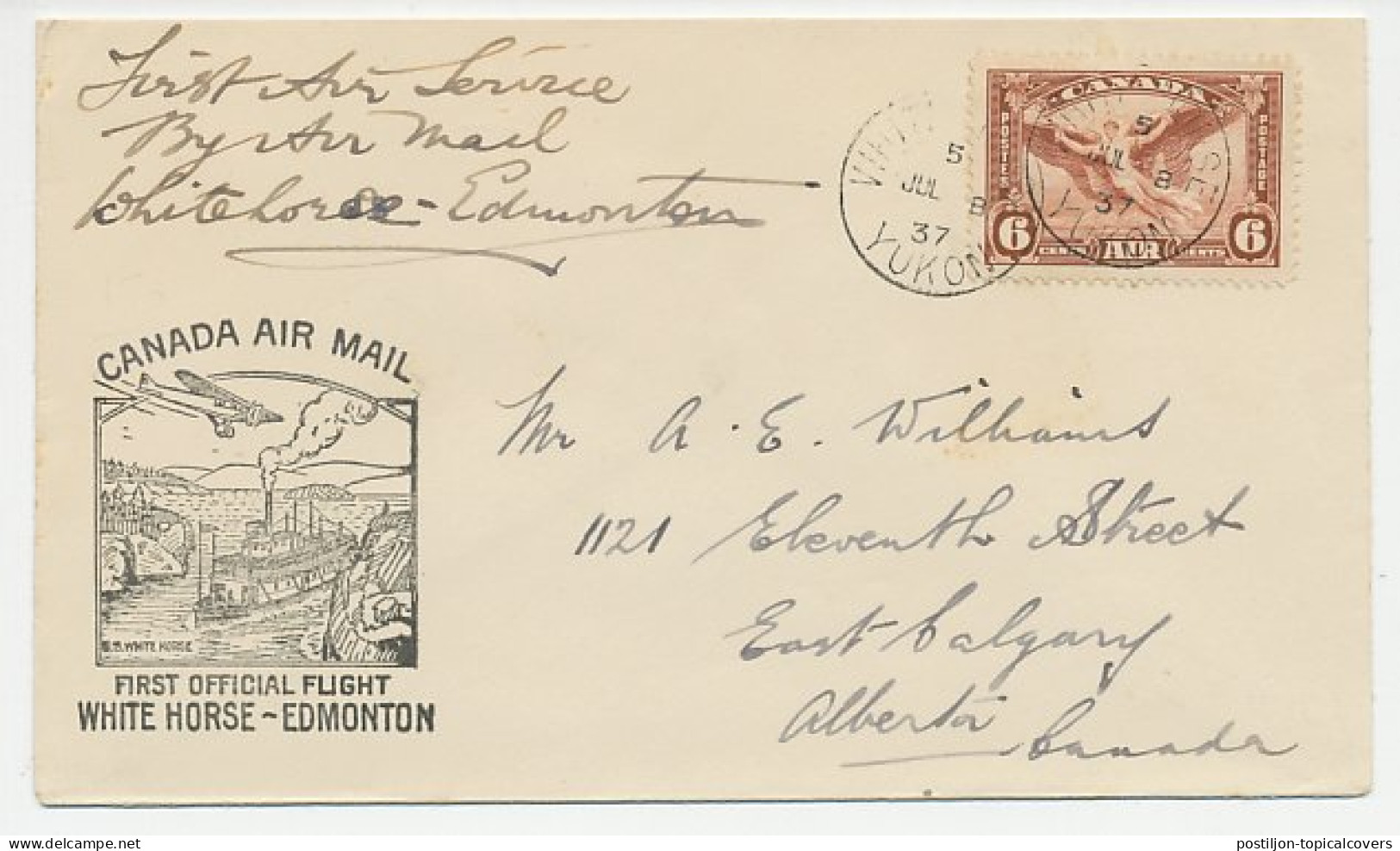 FFC / First Flight Cover Canada 1937 Steam Boat - Ships