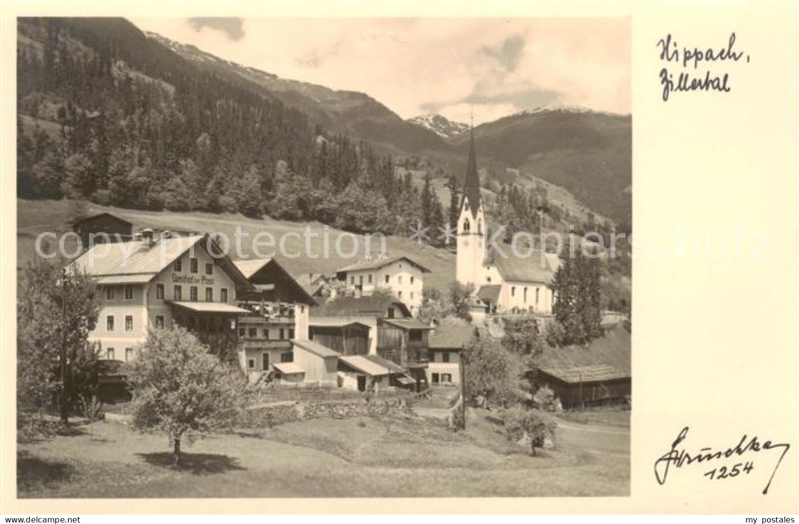 73797334 Hippach Tirol AT Panorama Mit Kirche  - Andere & Zonder Classificatie