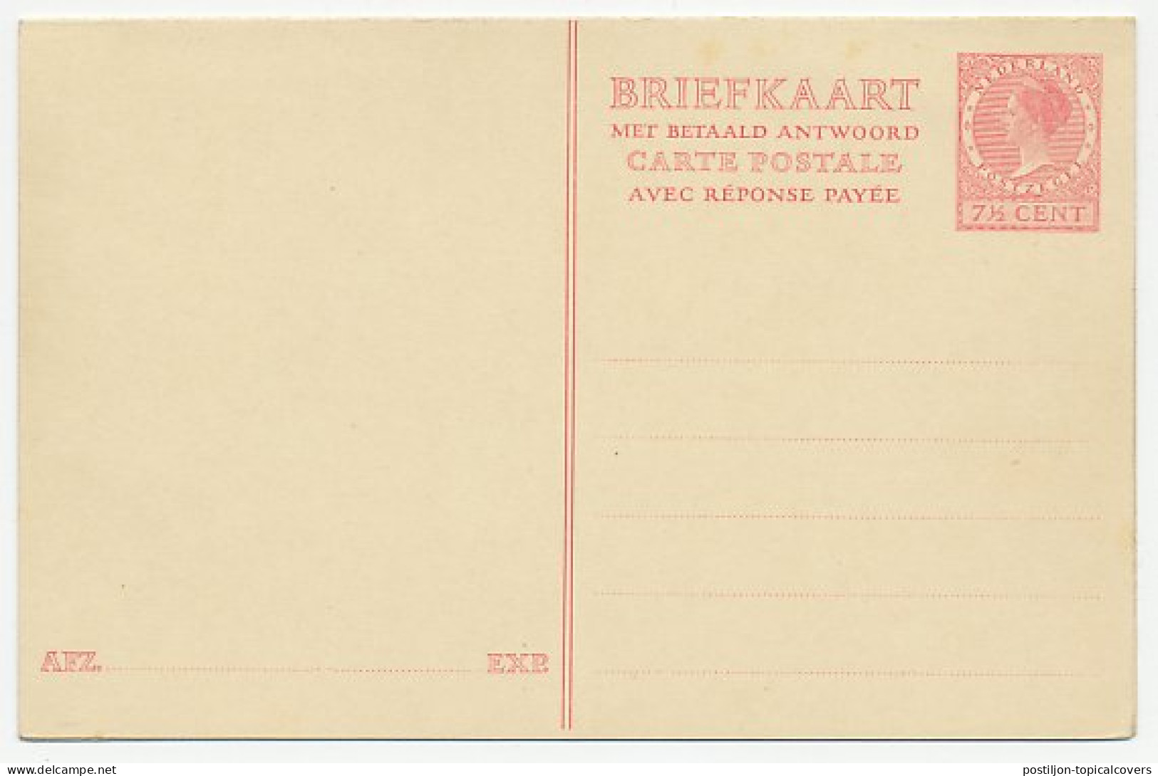 Briefkaart G. 225 - Postwaardestukken