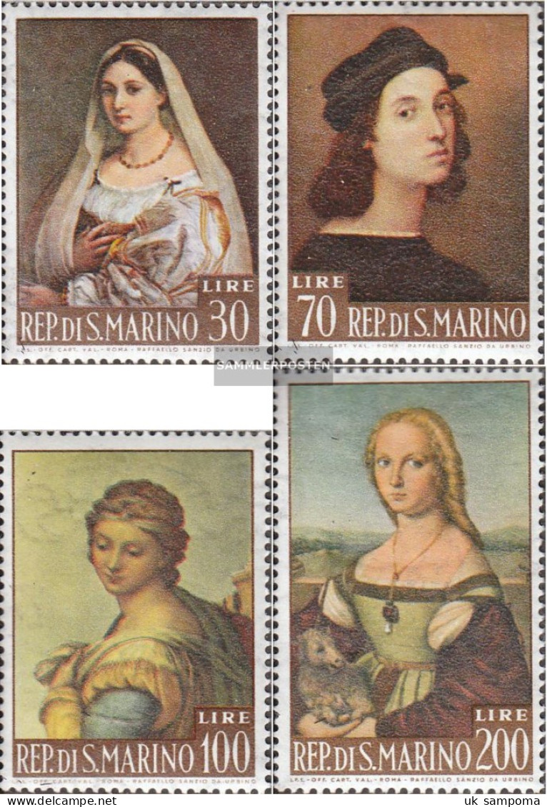 San Marino 760-763 (complete Issue) Unmounted Mint / Never Hinged 1963 Paintings Of Raffaello - Neufs