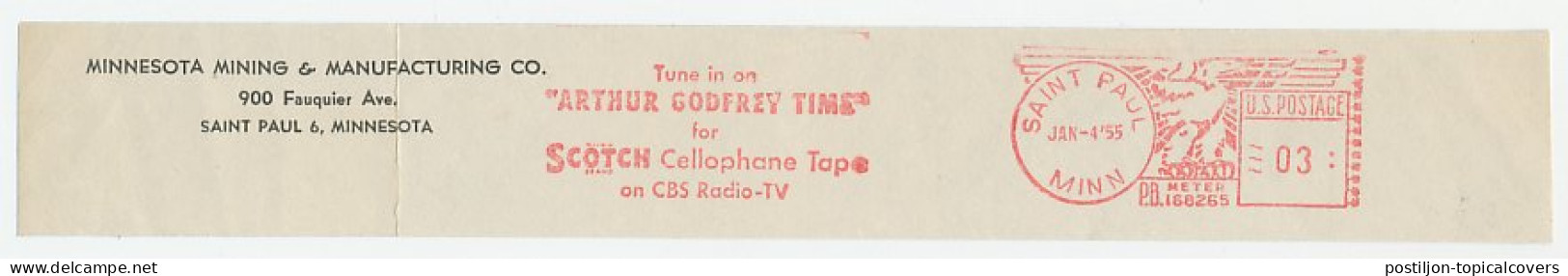 Meter Top Cut USA 1955 Radio - Arthur Godfrey - Scotch Cellophane Tape - Zonder Classificatie