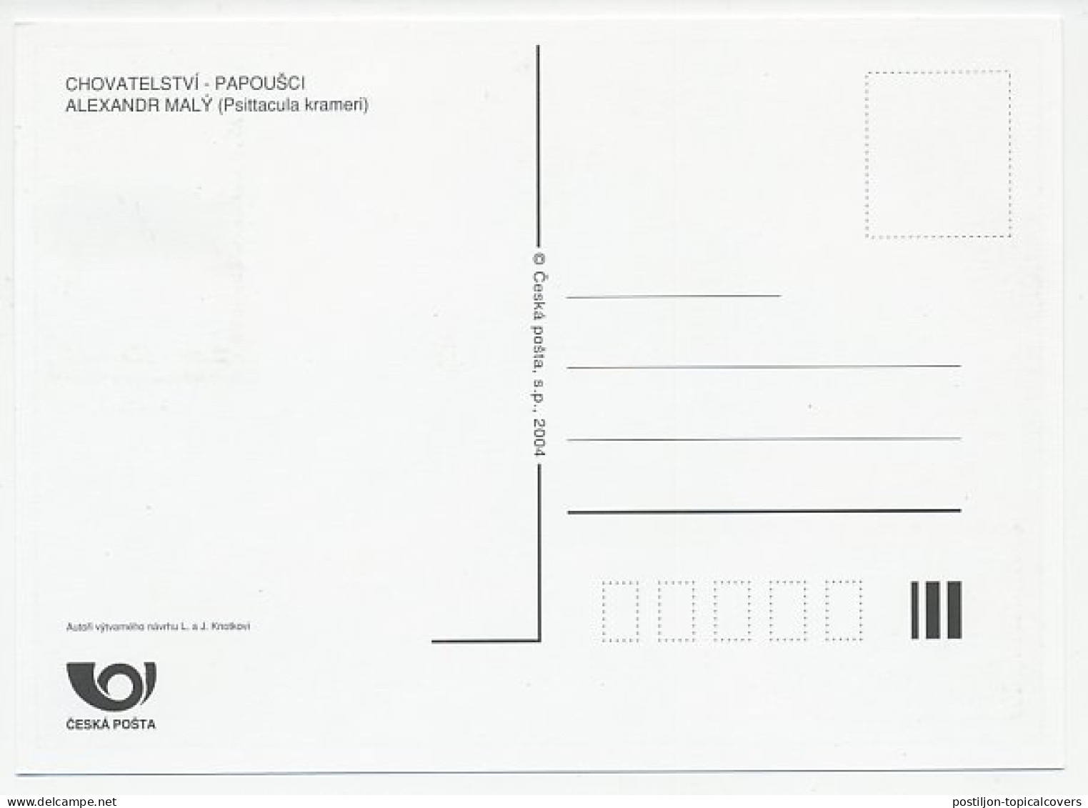 Maximum Card Czech Republic 2004 Bird - Parakeet - Lovebird - Other & Unclassified