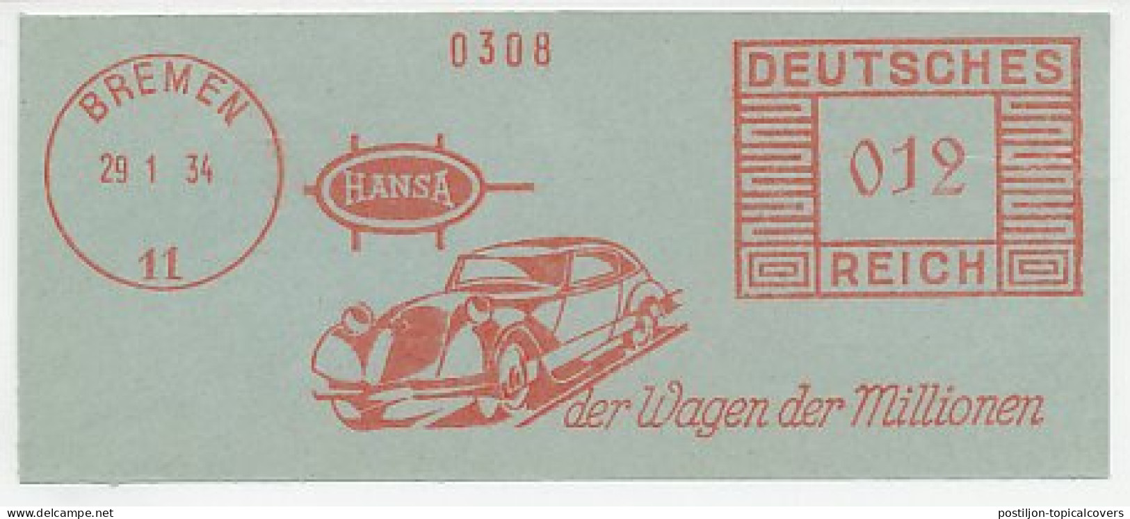 Meter Cut Deutsches Reich / Germany Car - Hansa - Cars