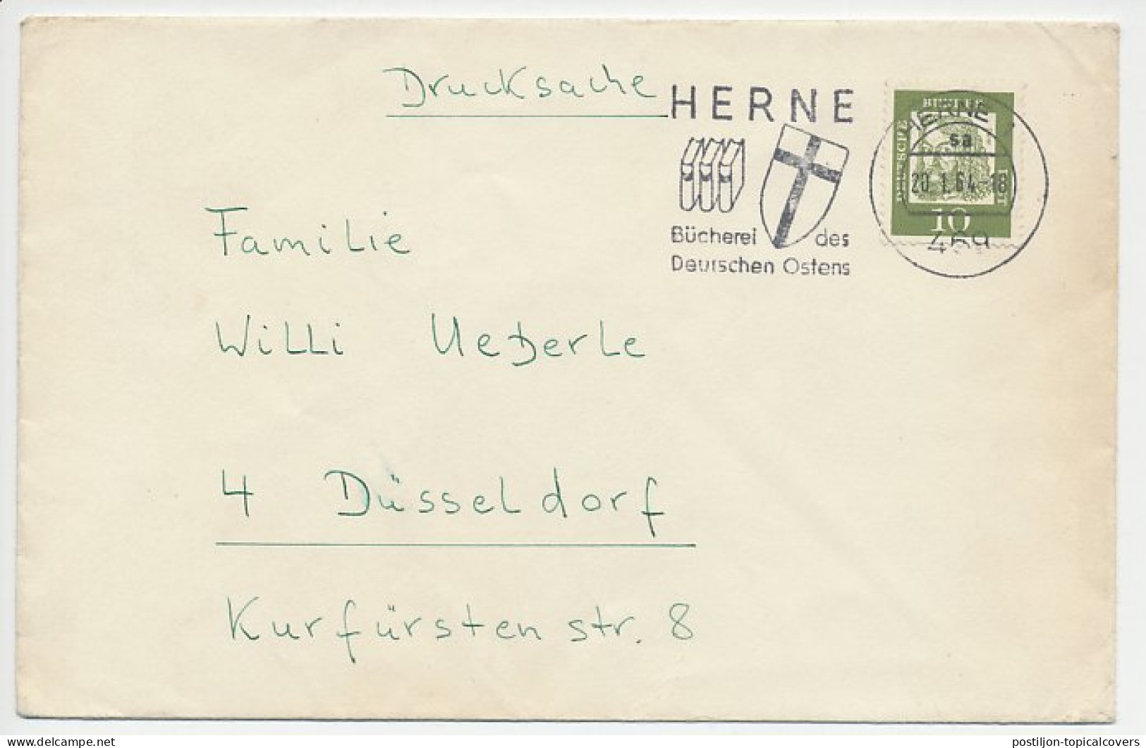 Cover / Postmark Germany 1964 Books - Library - Non Classés