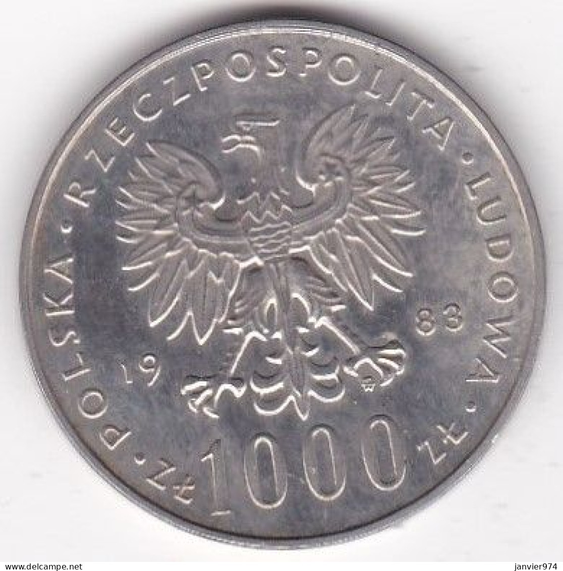 Pologne 1000 Zlotych 1983 Jean Paul II, En Argent, Y# 144 - Poland