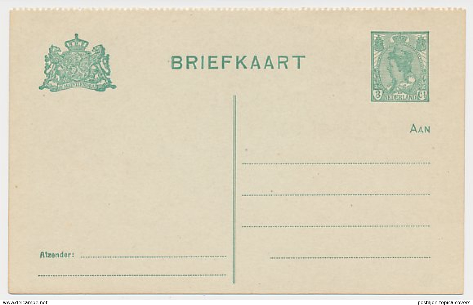 Briefkaart G. 90 B I Z-1 - Onderzijde Ongetand - Entiers Postaux