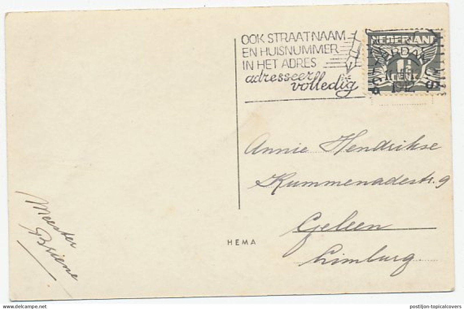 Prentbriefkaart Schiedam - Haven1942 - Autres & Non Classés