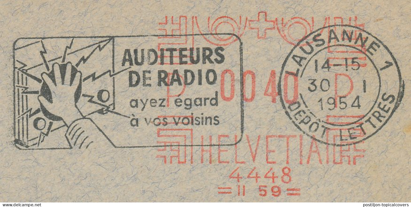 Cover / Postmark Switzerland Radio - Broadcasting - Unclassified