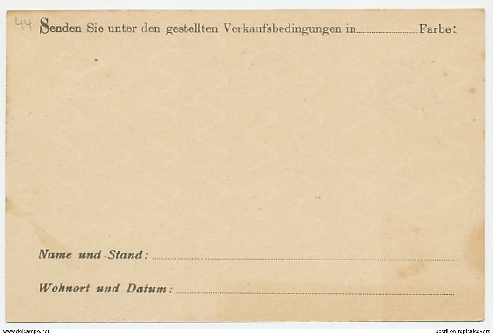 Postal Stationery Bayern - Privately Printed Order Card - Cigar - Tobacco - Tobacco