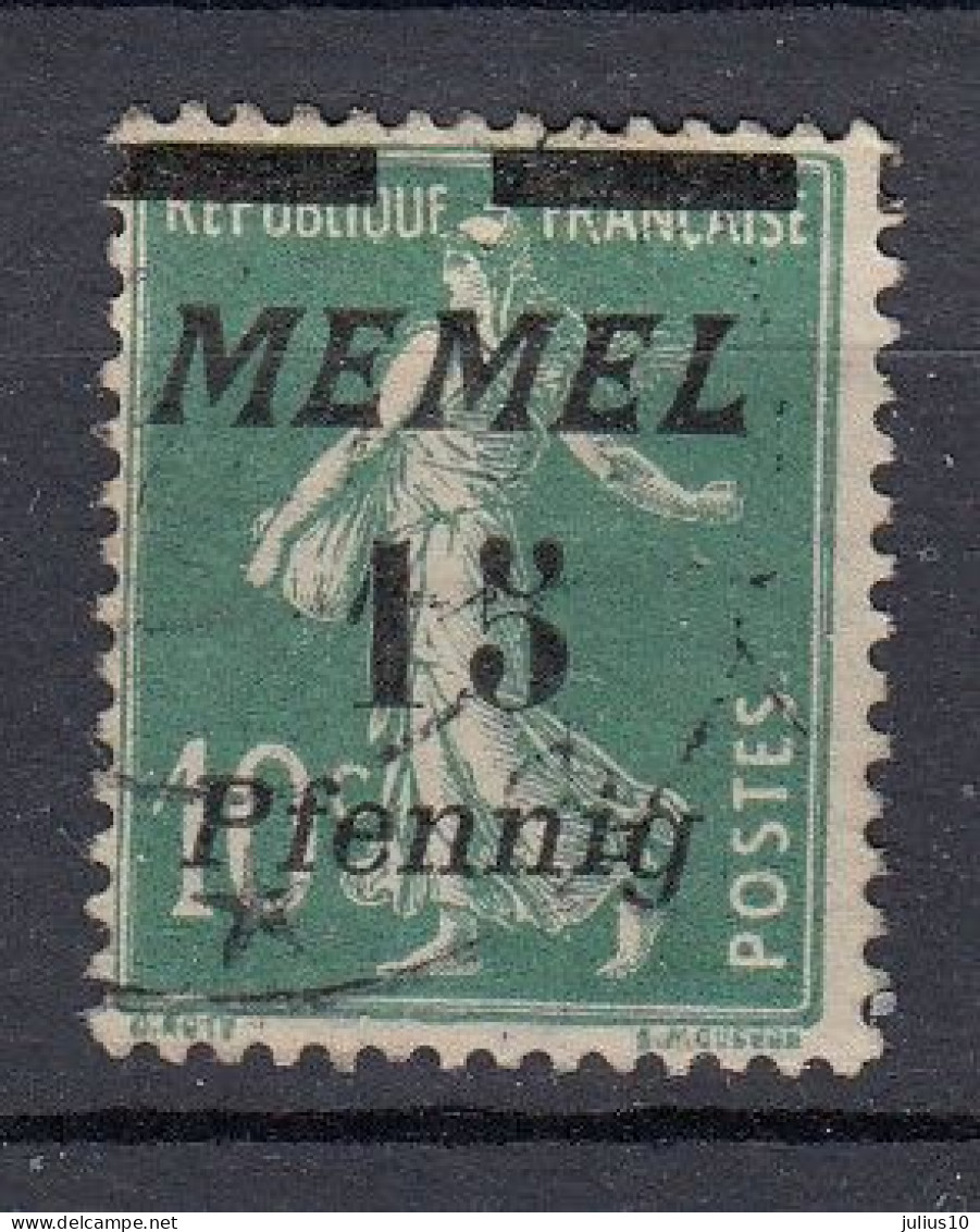 MEMEL 1922 Used (o) Mi 55 #MM24 - Memel (Klaïpeda) 1923