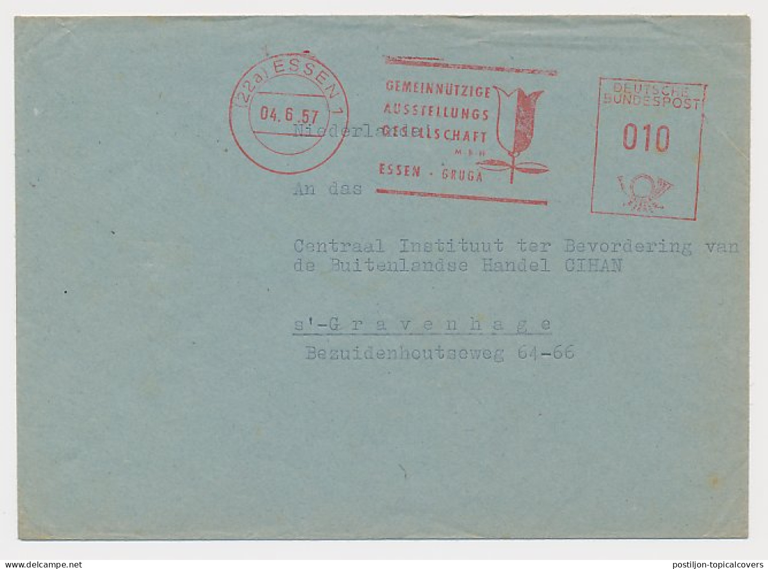 Meter Cover Germany 1957 Non-profit Exhibition Society - Unclassified