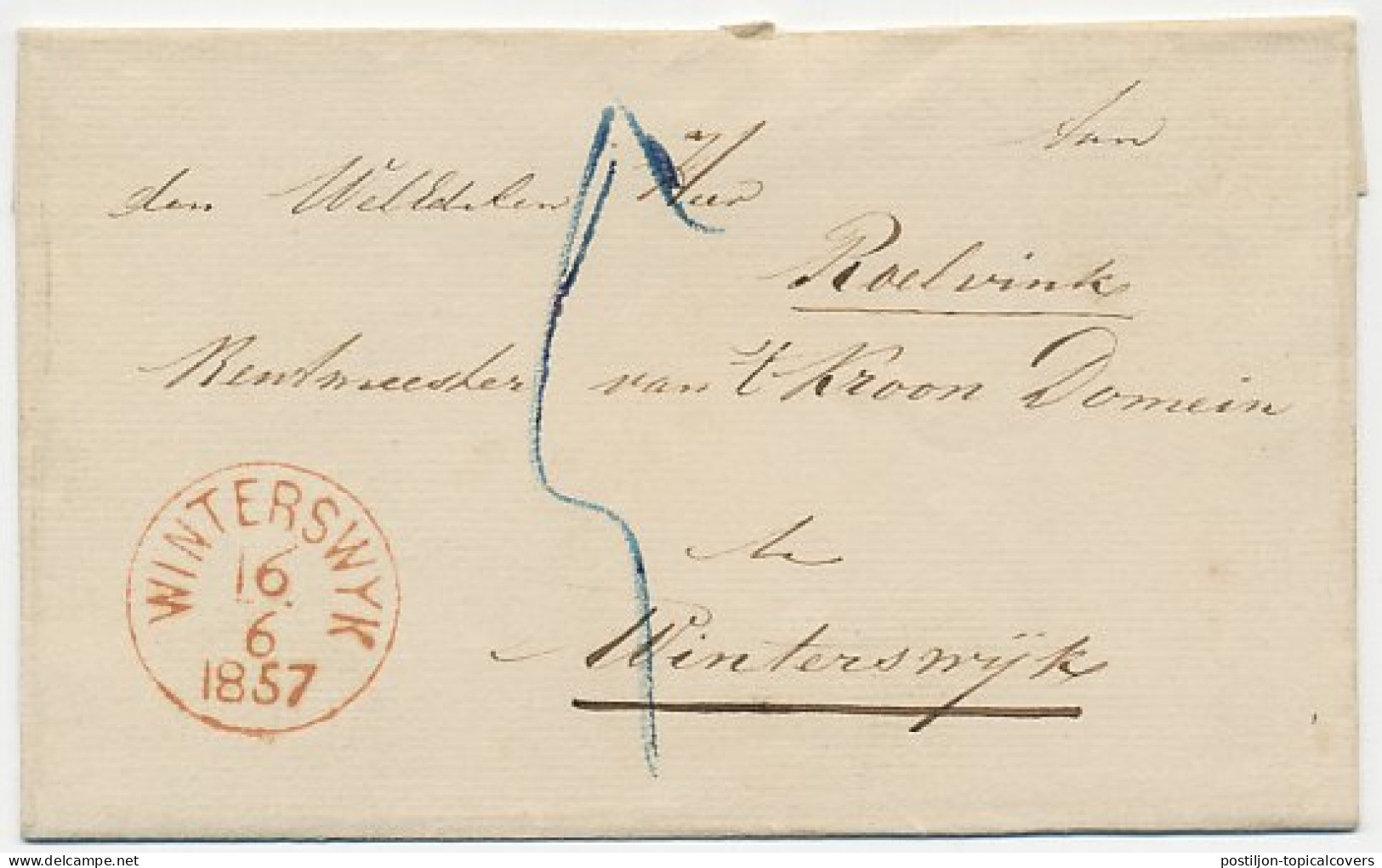 Naamstempel Lichtenvoorde 1857  - Briefe U. Dokumente