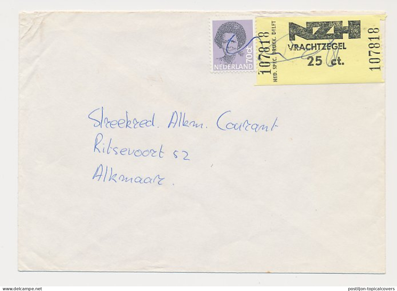 Alkmaar - Vrachtzegel NZH 25 Ct. - Ohne Zuordnung