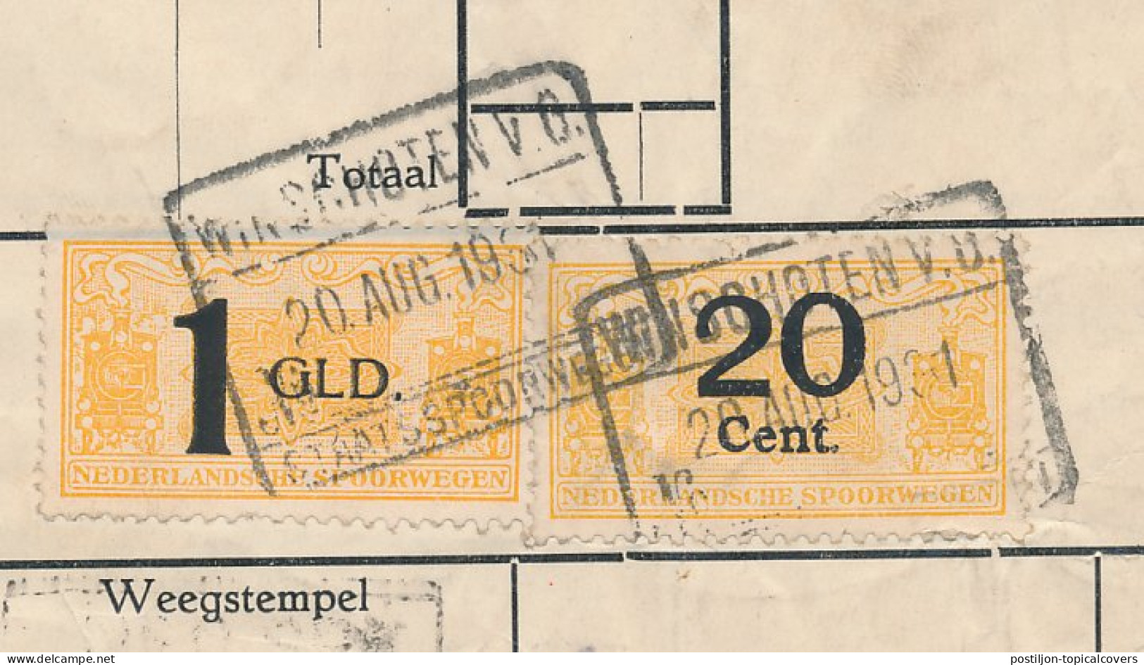 Vrachtbrief / Spoorwegzegel N.S. Winschoten - S Hertogenbosch 31 - Non Classés