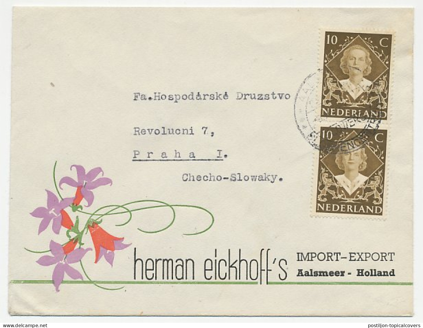 Firma Envelop Aalsmeer 1948 - Bloemen - Unclassified