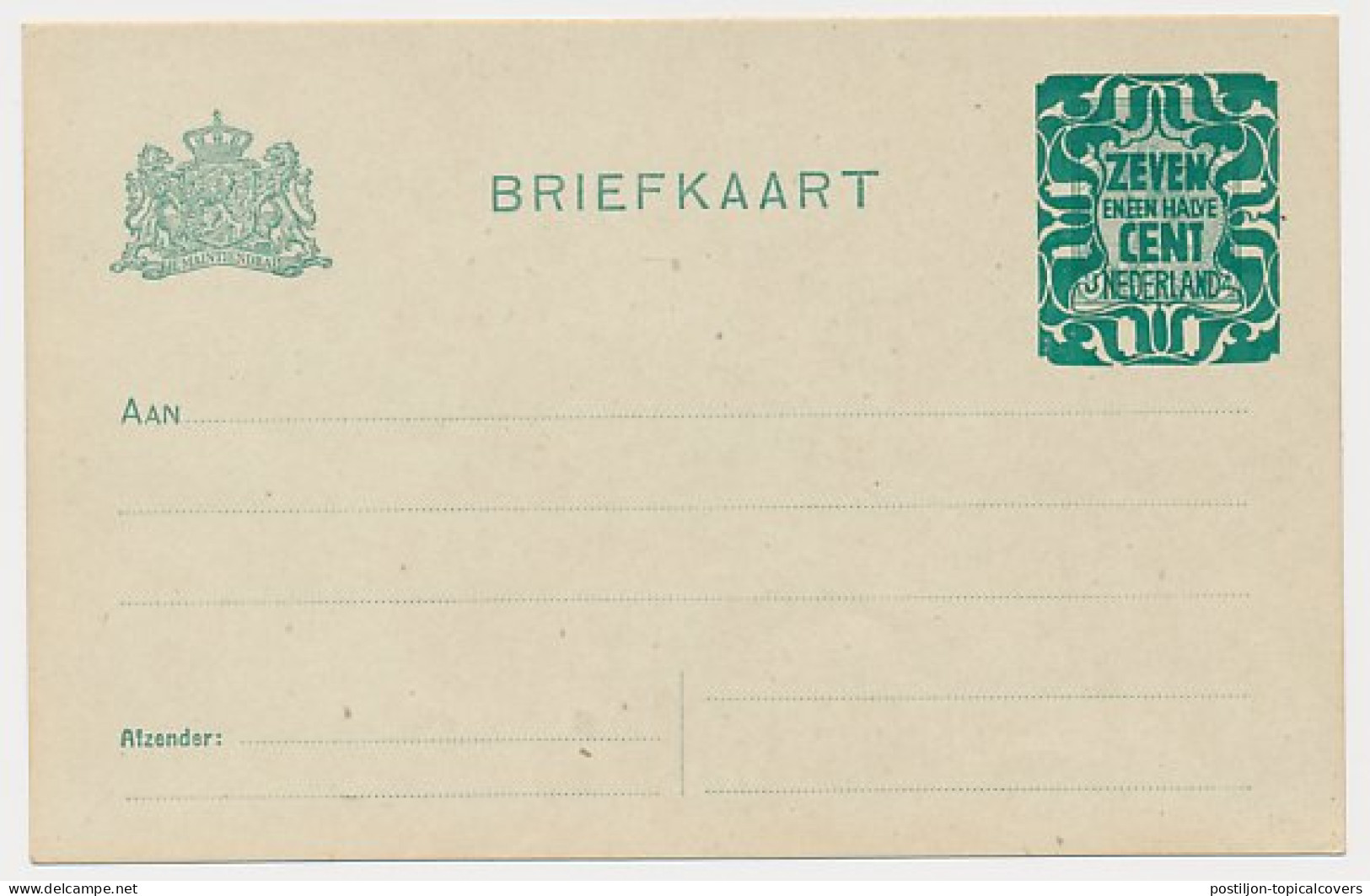 Briefkaart G. 168 A II - Postwaardestukken