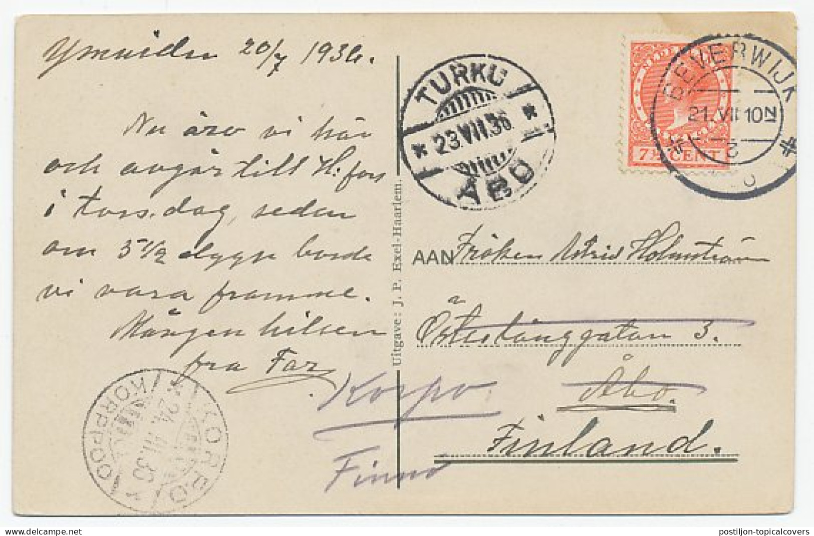 Em. Veth ( IJmuiden ) - Beverwijk - Finland 1936 - Unclassified