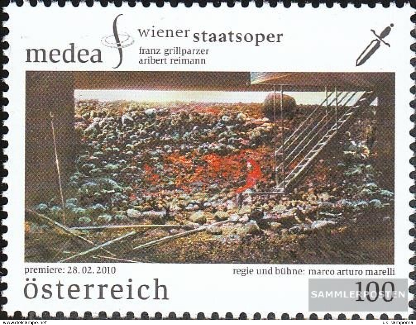 Austria 2857 (complete Issue) Unmounted Mint / Never Hinged 2010 Opera Medea - Nuovi