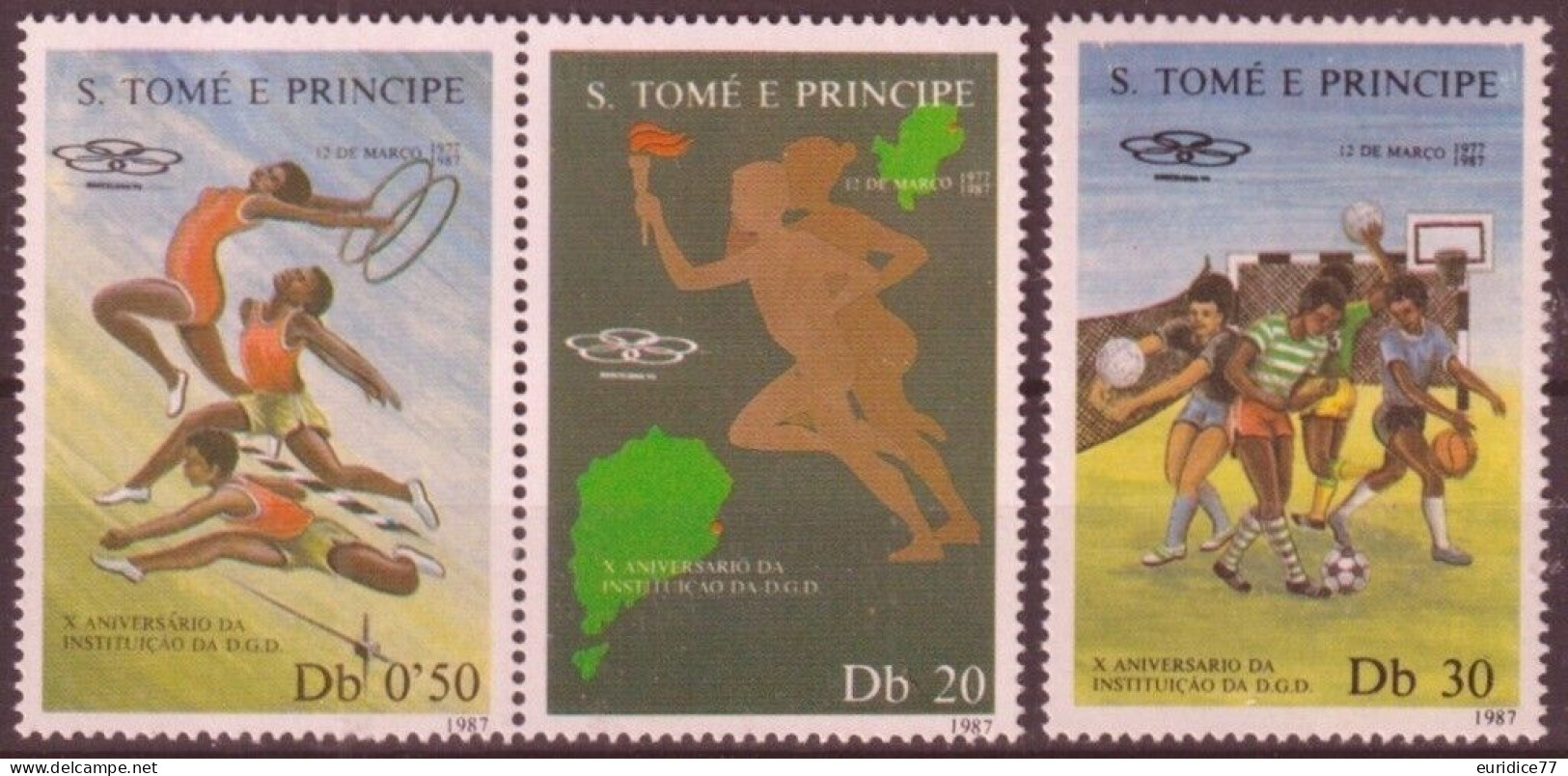 Sto. Tome & Principe 1987 - Olympic Games Barcelona 92 Gold Mnh** - Ete 1992: Barcelone