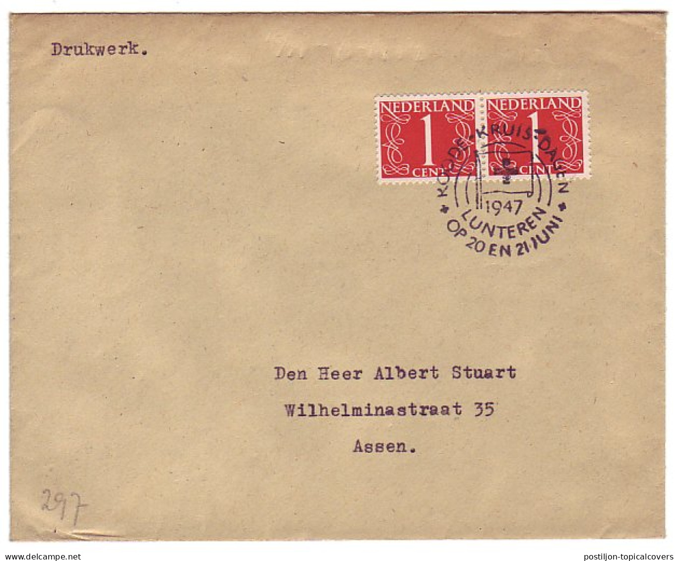 Lunteren 1947 - Rode Kruisdagen - Vd. Wart 297A - Sin Clasificación