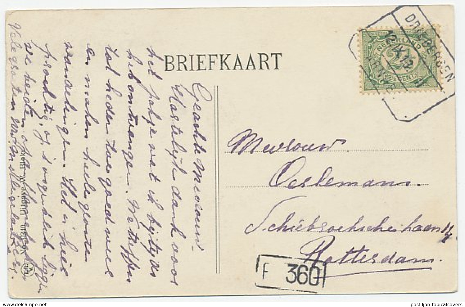 Treinblokstempel : Driebergen - Arnhem II 1913 - Sin Clasificación