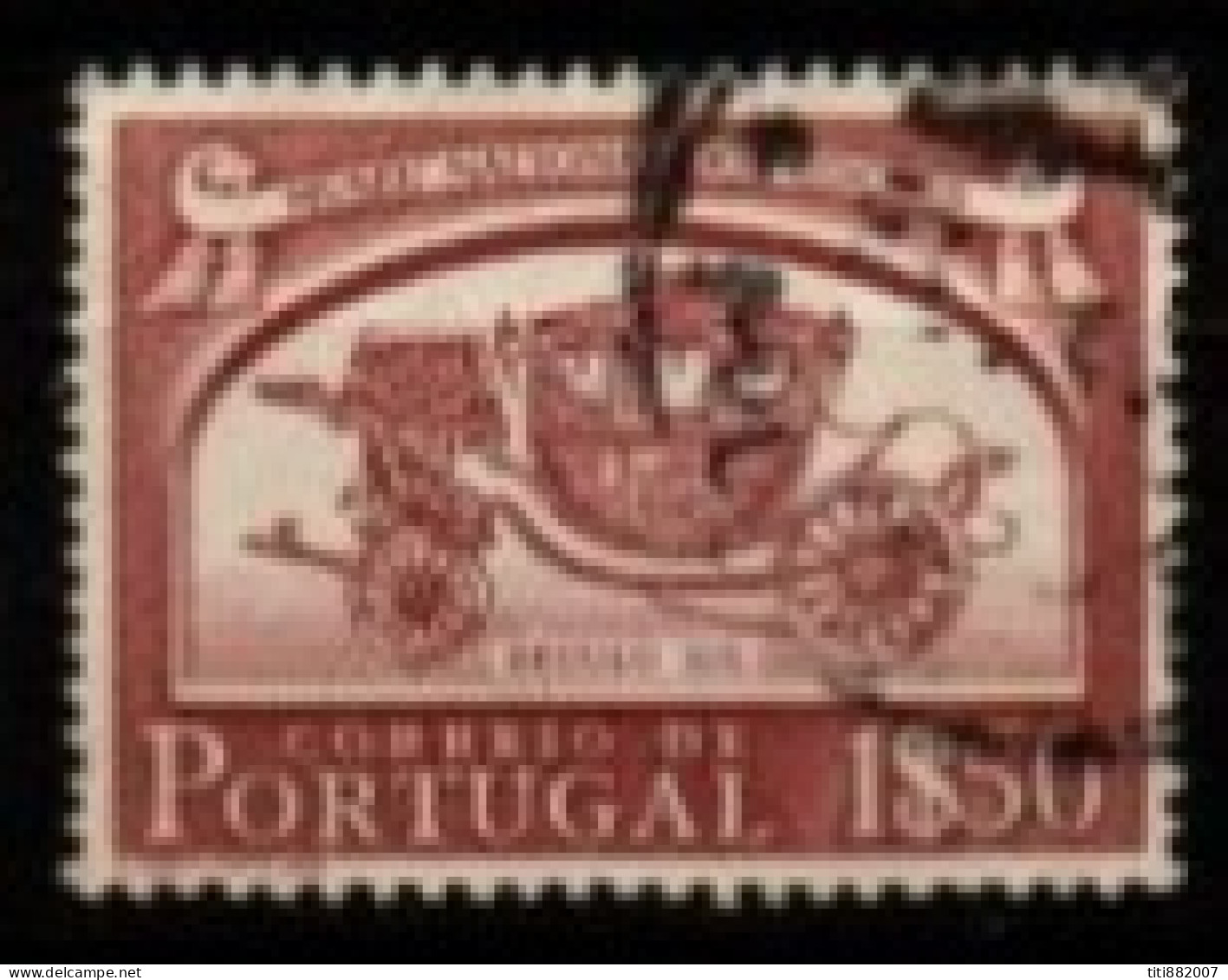 PORTUGAL     -    1952 .  Y&T N° 758 Oblitéré  .   Carrosse - Oblitérés