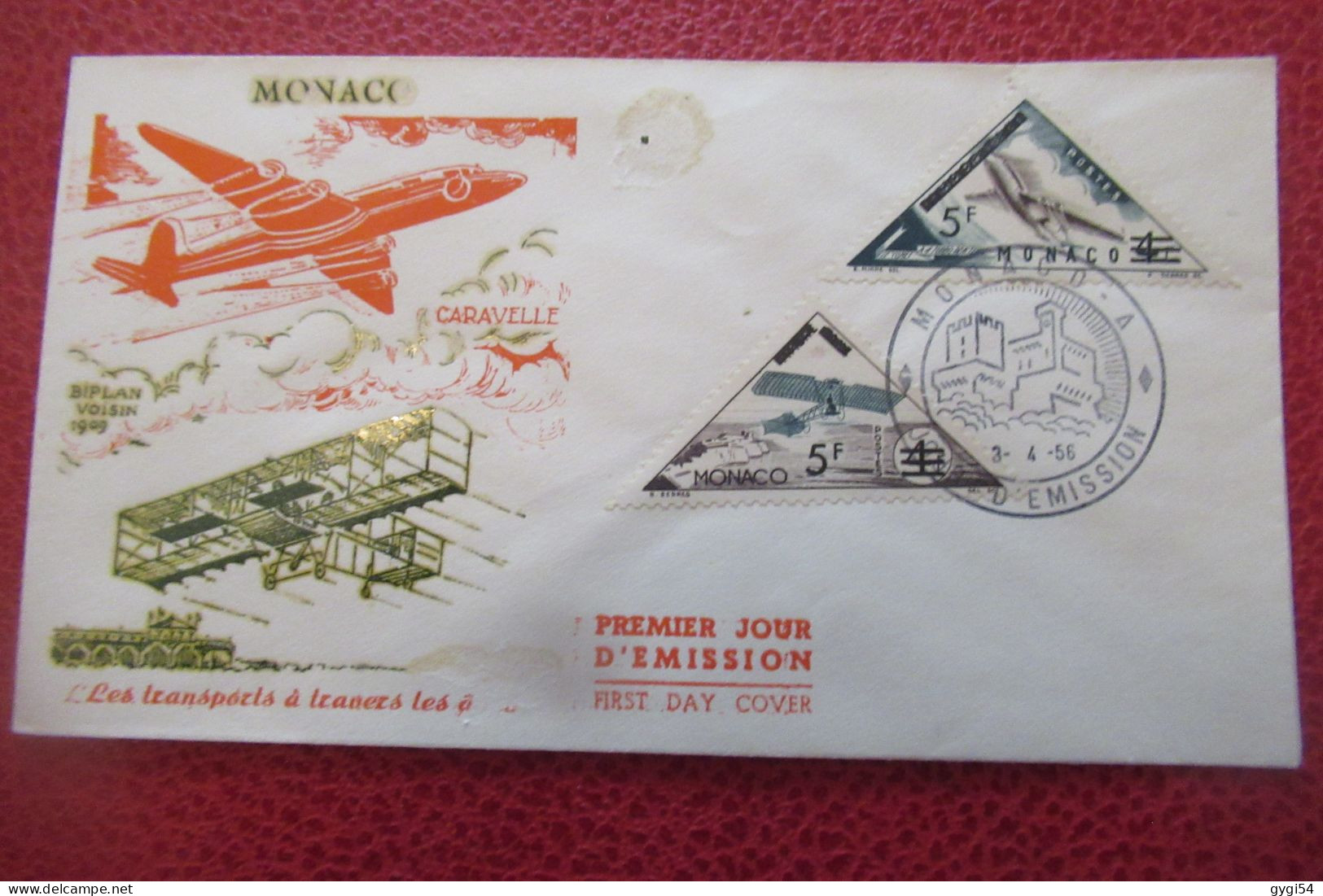 MONACO  FDC 1956  Transports à Travers Les Ages - FDC