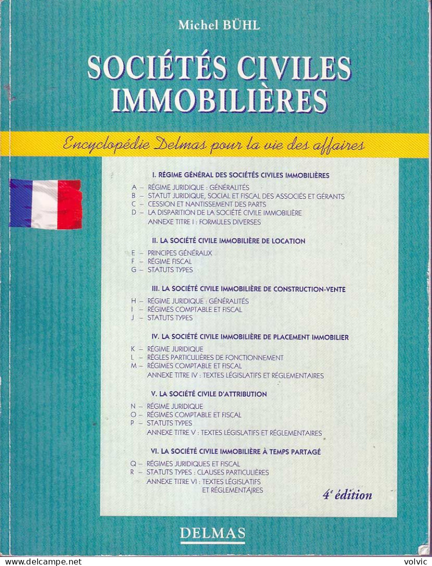 Livre Societes Civiles Immobilières - Michel Buhl - Droit