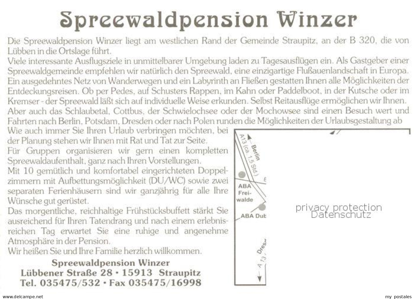 73797100 Straupitz Spreewaldpension Winzer Straupitz - Straupitz