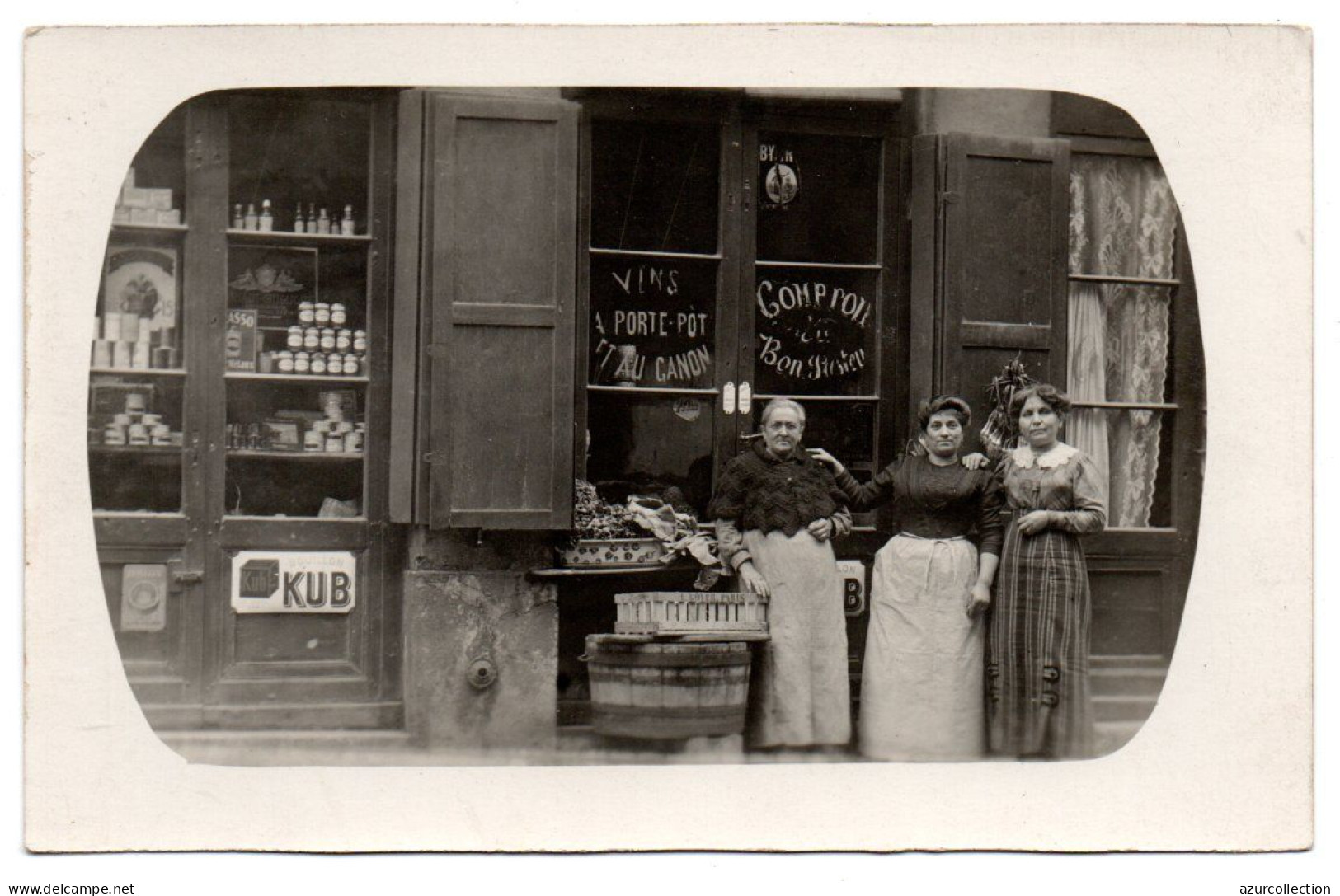 Devanture D'une épicerie. Carte Photo Animée Non Située - Magasins