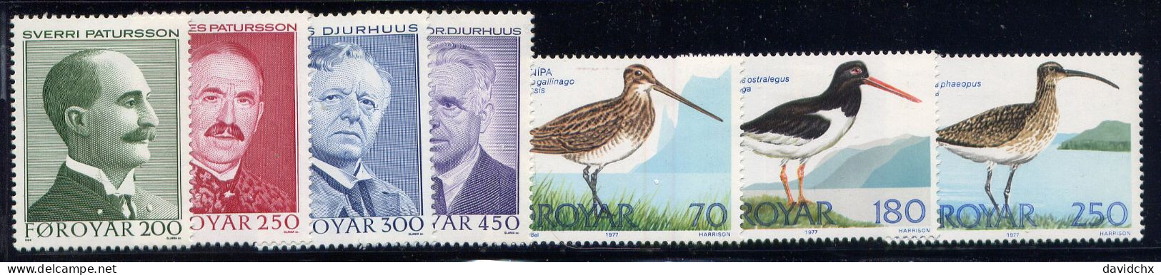 FAROE IS., 2 SETS, NO.'S 28-30 AND 108-111, MLH - Faroe Islands