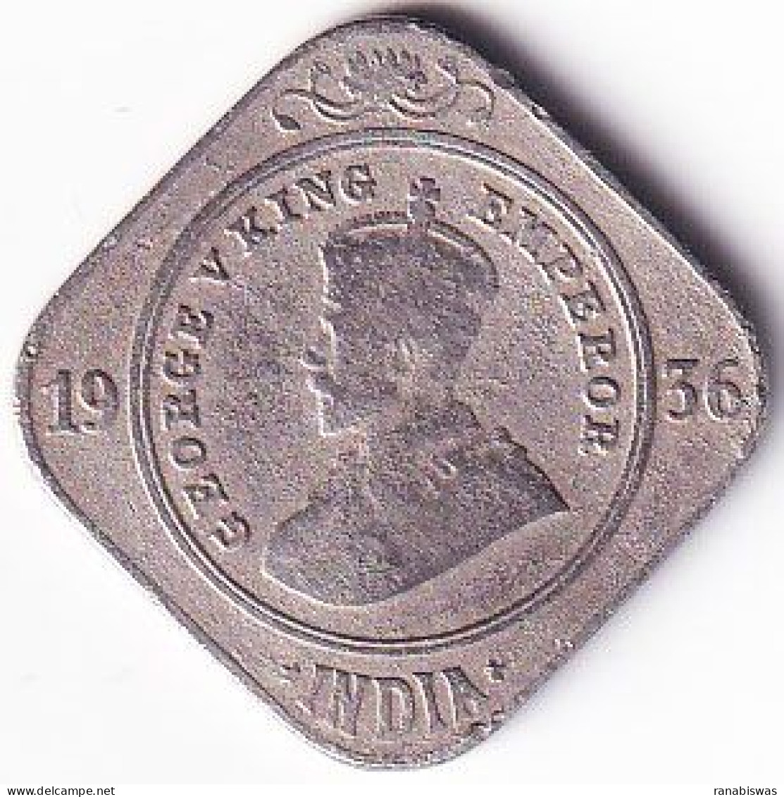 INDIA COIN LOT 175, 2 ANNAS 1936, BOMBAY MINT, XF - Inde