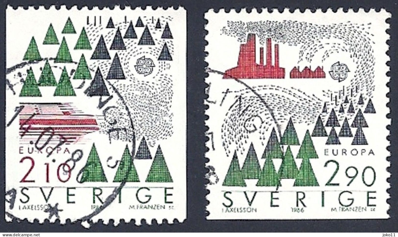 Schweden, 1986, Michel-Nr. 1397-1398, Gestempelt - Oblitérés