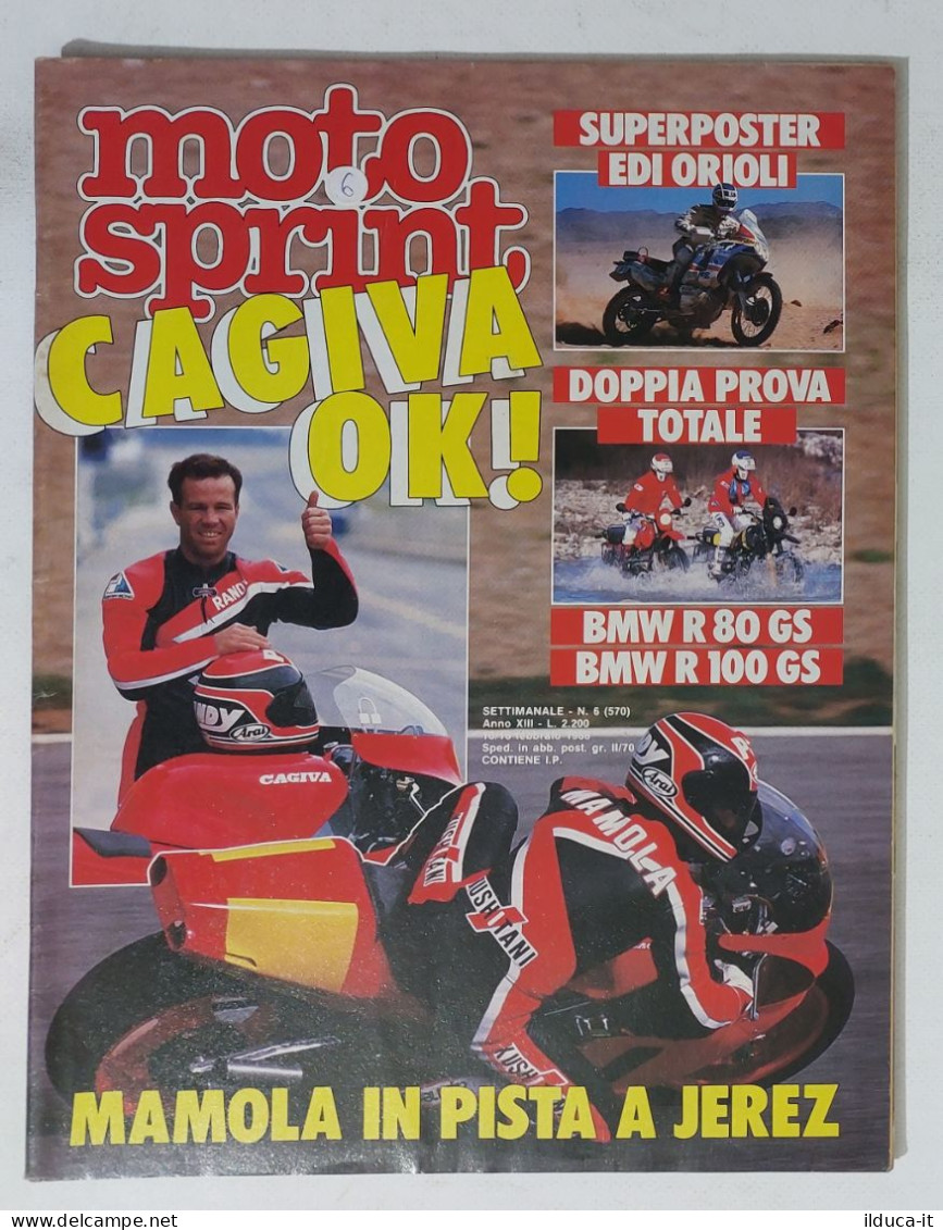 60494 Motosprint 1988 A. XIII N. 6 - Cagiva 500 C / Gilera 50 Rally + POSTER - Engines