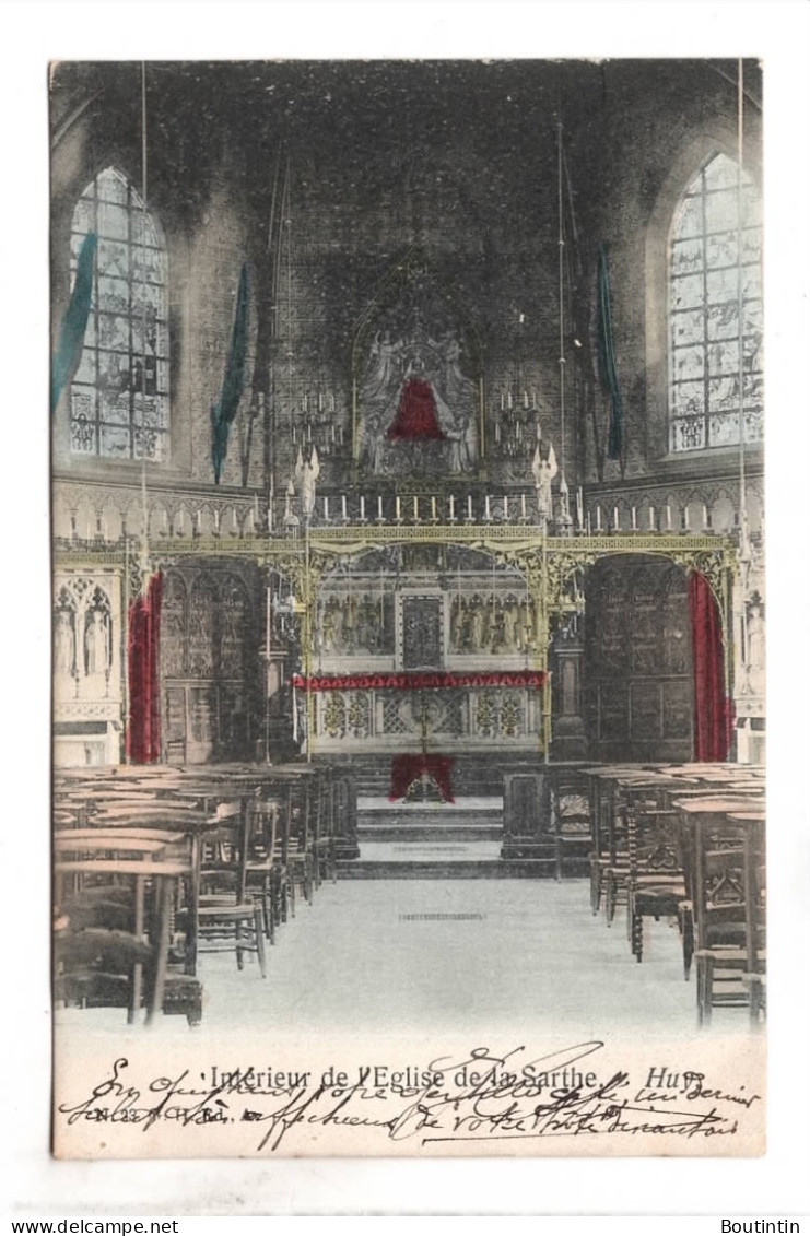 Huy Intérieur De L'Eglise De La Sarthe ( Carte Colorisée ) - Huy