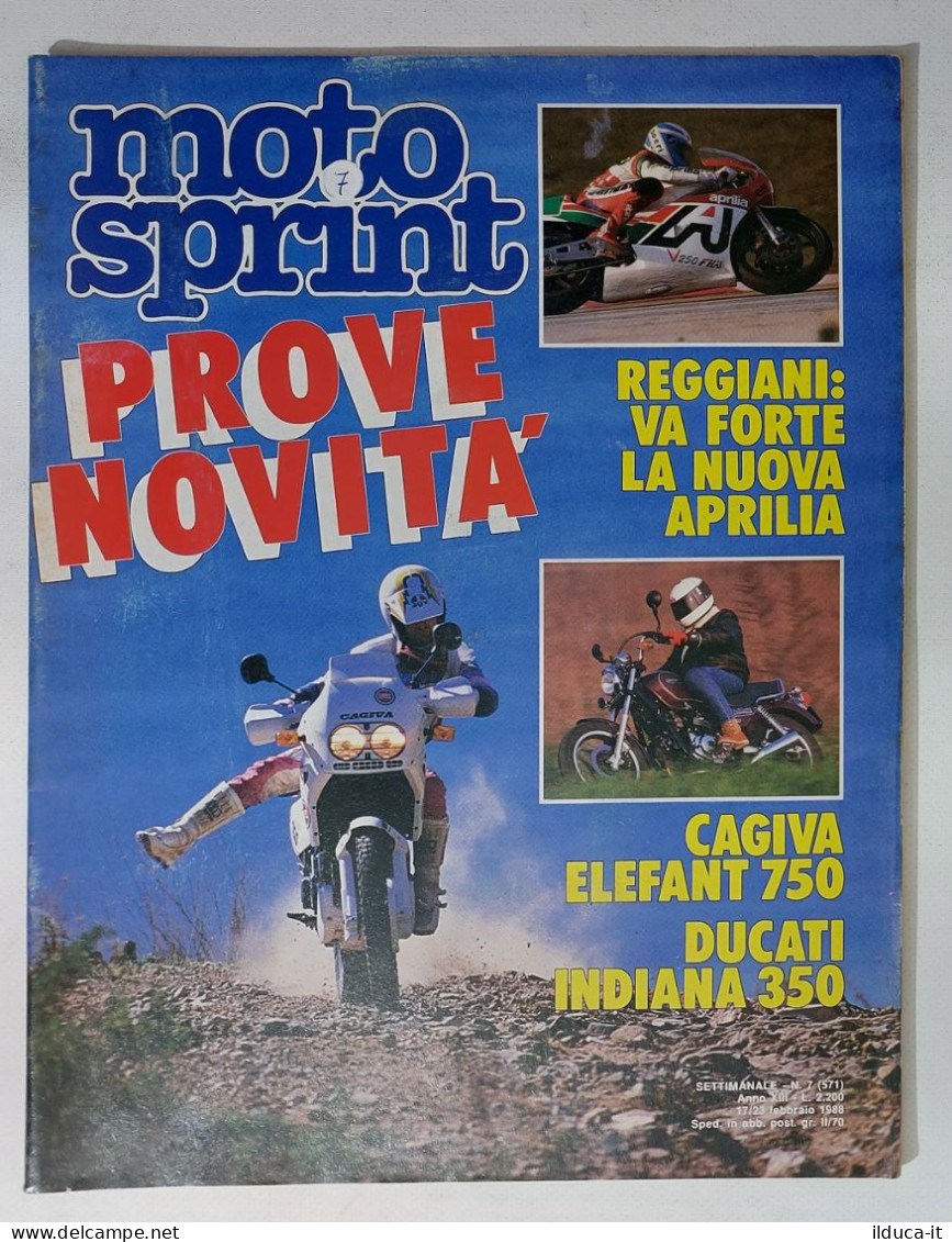 60495 Motosprint 1988 A. XIII N. 7 - Cagiva Elefant 750 / Ducati Indiana 350 - Motoren