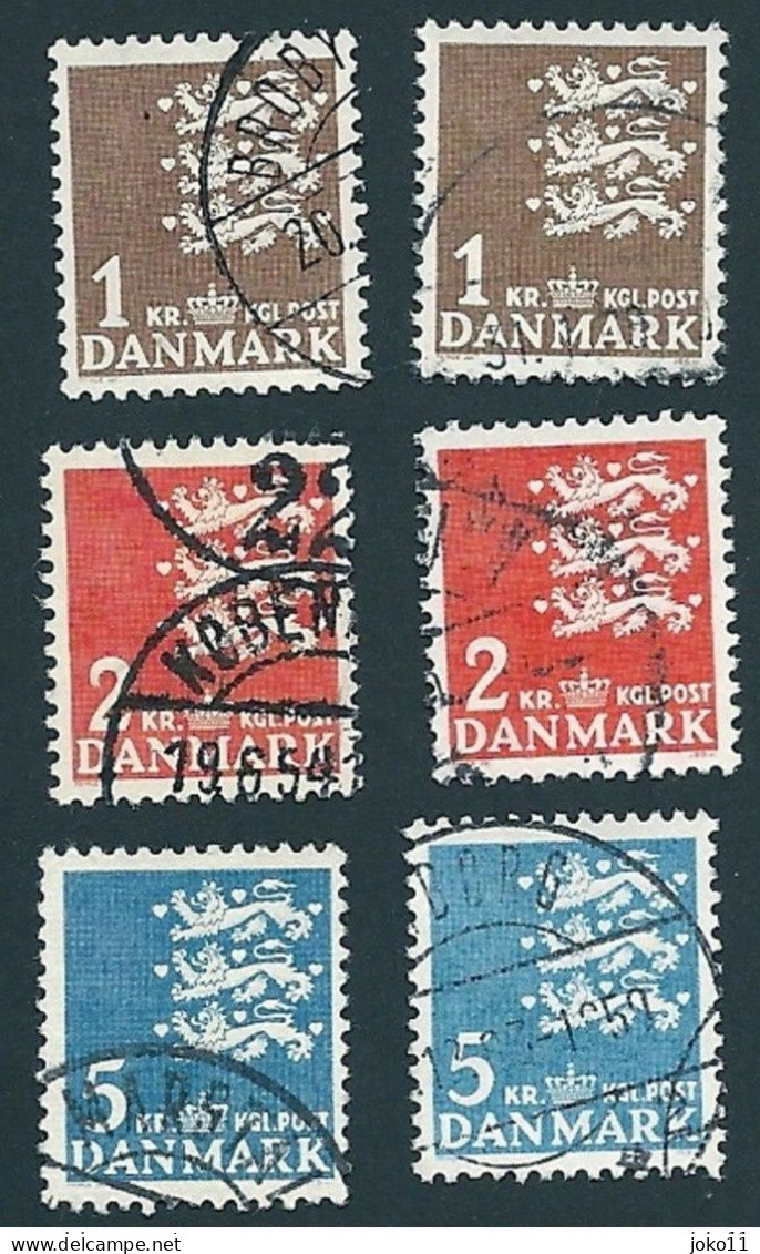 Dänemark 1946, Mi.-Nr. 289-291 X+y, Gestempelt - Used Stamps