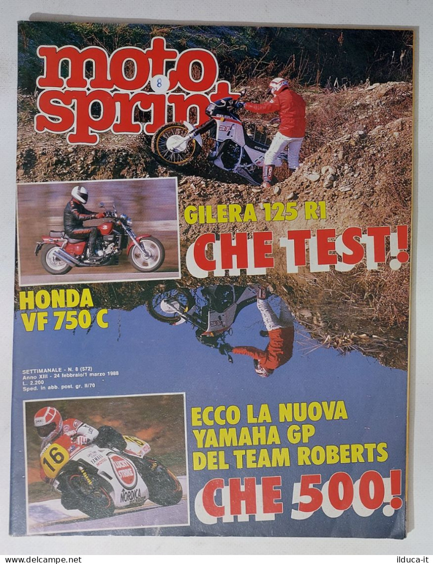 60497 Motosprint 1988 A. XIII N. 8 - Honda VF 750 C / Gilera 125 R1 - Moteurs