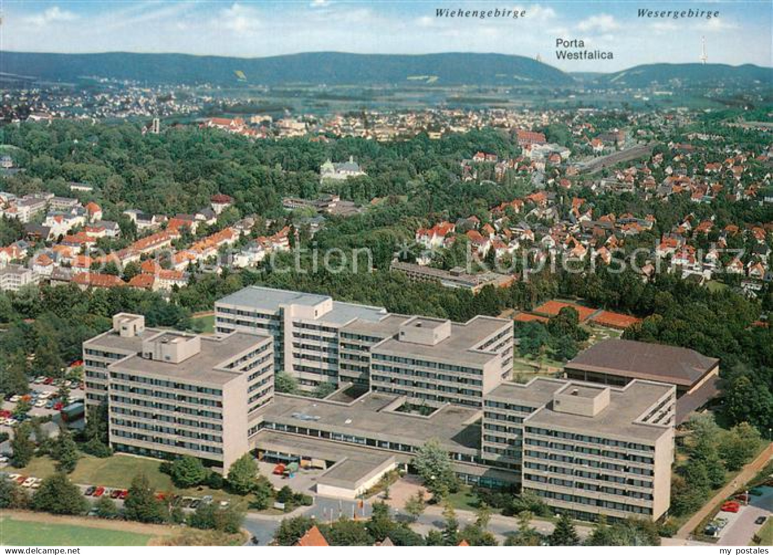 73757612 Bad Oeynhausen Reha-Klinik Stadtpanorama Porta Westfalica Wiehengebirge - Bad Oeynhausen