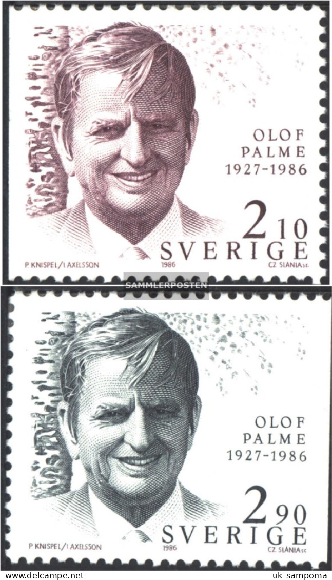 Sweden 1384-1385 (complete Issue) Unmounted Mint / Never Hinged 1986 Death Of Olof Palme - Unused Stamps