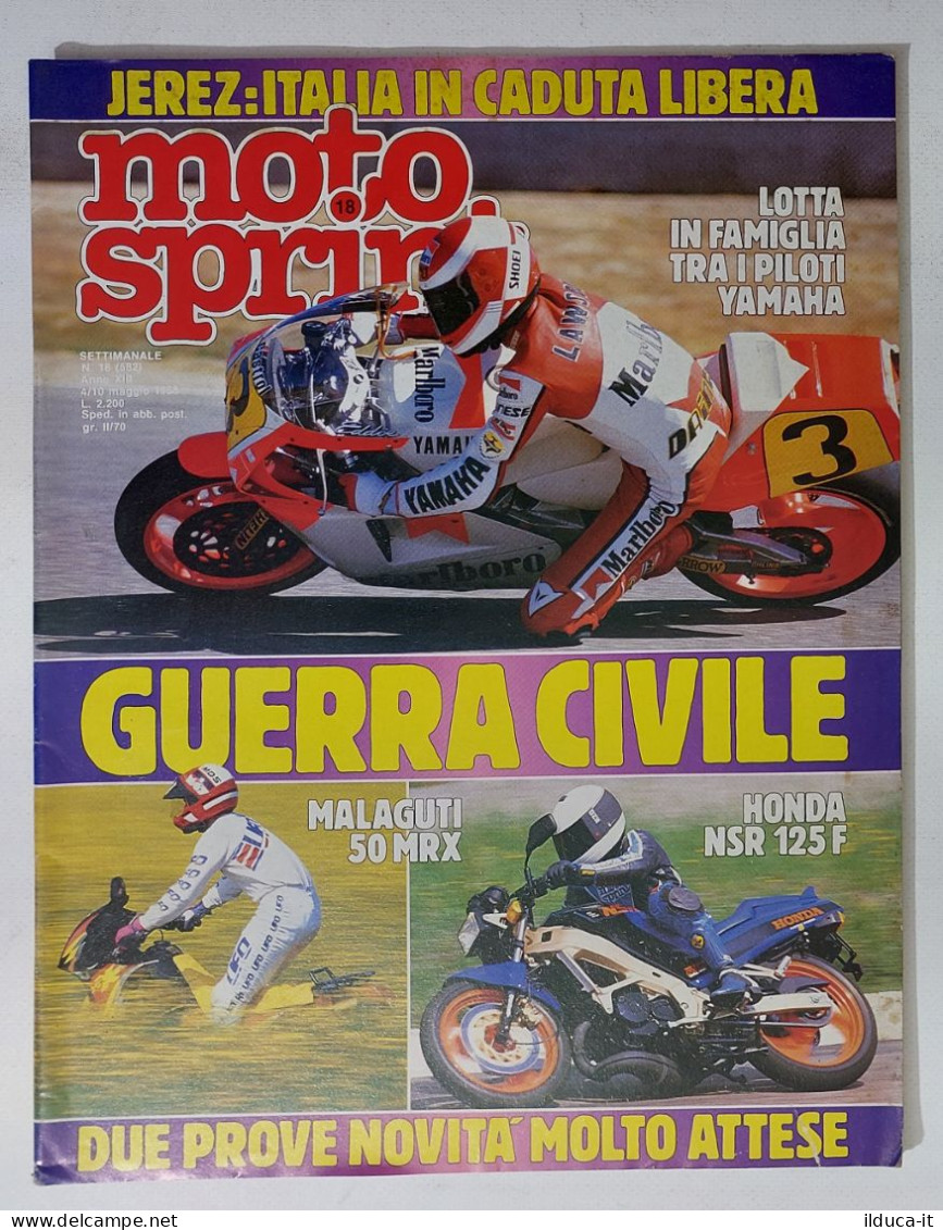 60511 Motosprint 1988 A. XIII N. 18 - Malaguti 50 MRX / Honda NSR 125 F - Engines