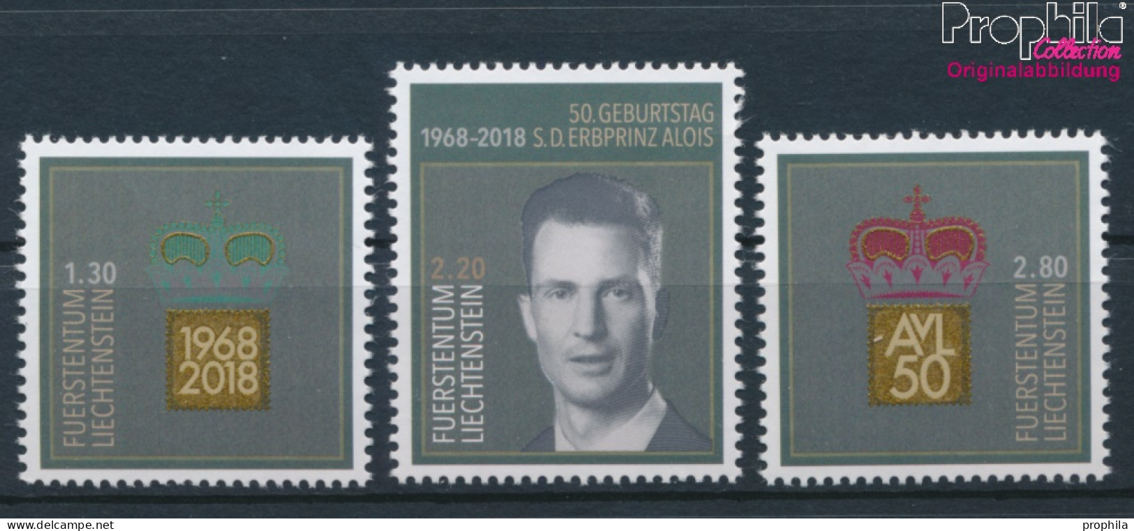 Liechtenstein 1906A-1908A (kompl.Ausg.) Postfrisch 2018 Erbprinz Alois (10391362 - Unused Stamps