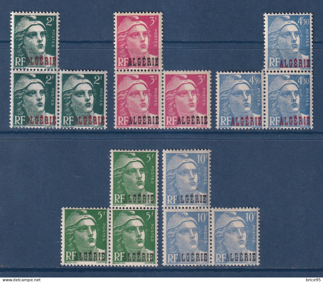 Algérie - YT N° 237 à 241 ** - Neuf Sans Charnière - 1945 à 1947 - Unused Stamps