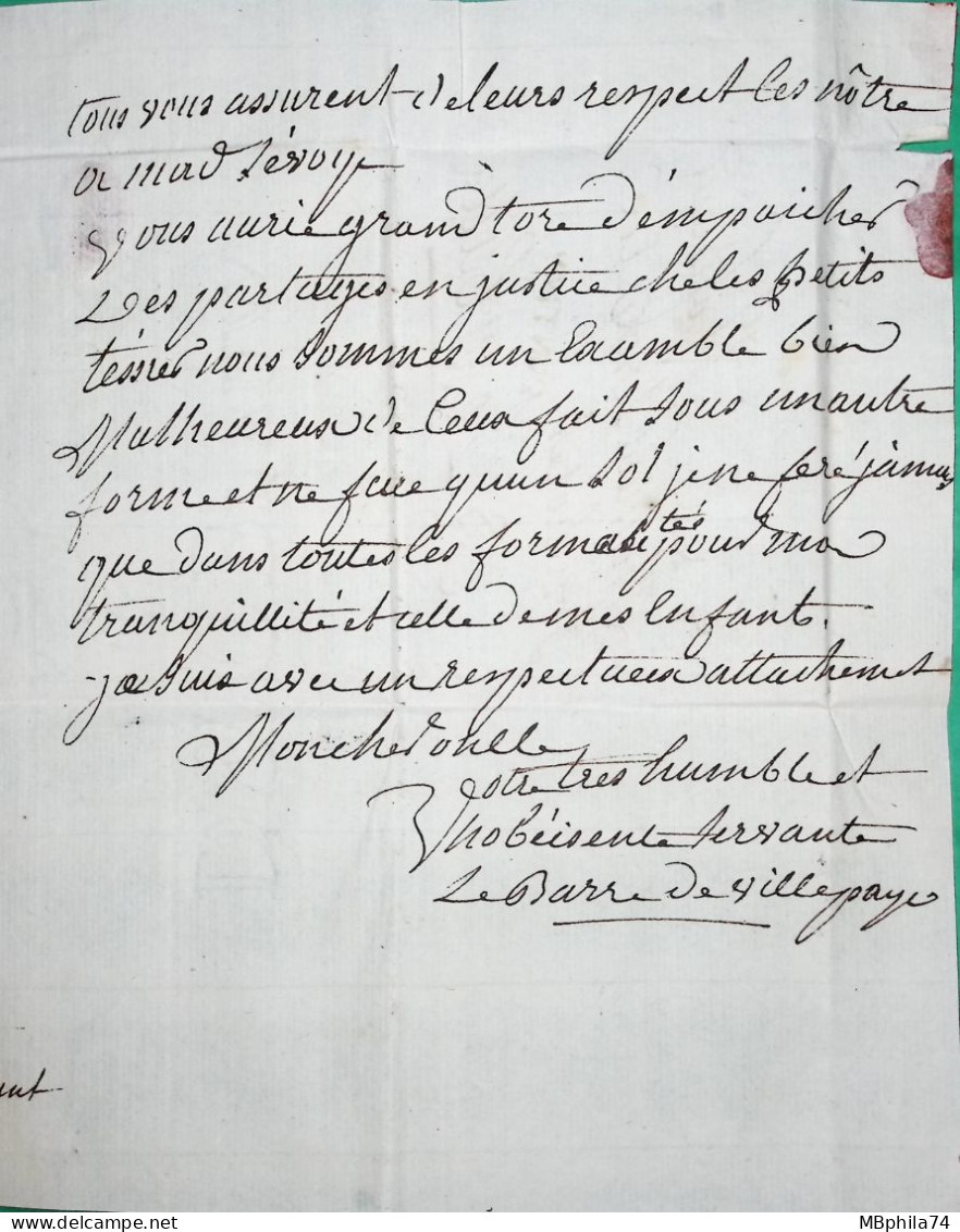 MARQUE PONTIVY MORBIHAN POUR LAMBALLE COTES DU NORD PERIODE REVOLUTIONNAIRE LN N°2A 1789 LETTRE COVER FRANCE - 1701-1800: Precursors XVIII