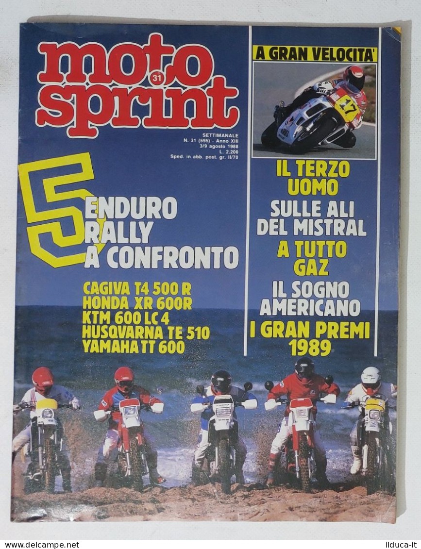 60523 Motosprint 1988 A. XIII N. 31 - Cagiva T4 500 R / KTM 600 LC 4 / Yamaha TT - Motores