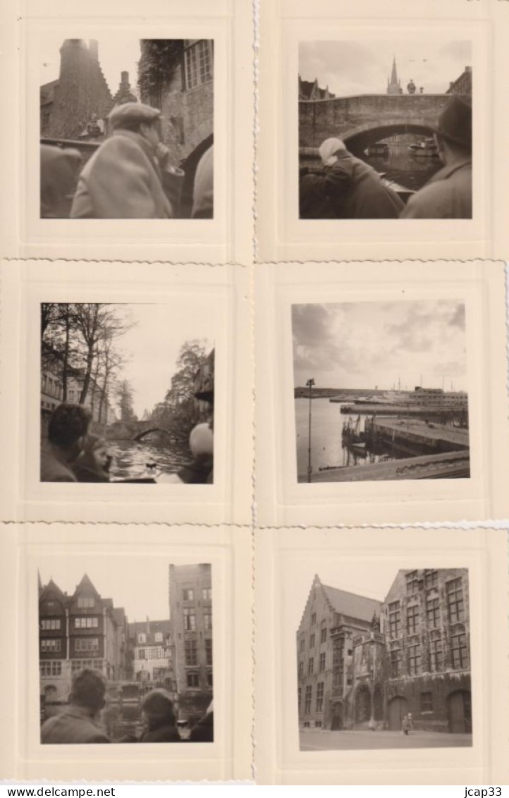 BELGIQUE  -  BRUGES  -  LOT DE 18 PHOTOS  - NOVEMBRE 1958  - - Places